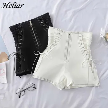 HELIAR Zipper Shorts Female Sexy Shorts Solid PU Leather Chic High Waist Short With Robins 2019 Women Streetwear Wide Leg Shorts
HELIAR Zipper Shorts Female Sexy Shorts Solid PU Leather Chic High Waist Short With Robins 2019 Women Streetwear Wide Leg Shorts