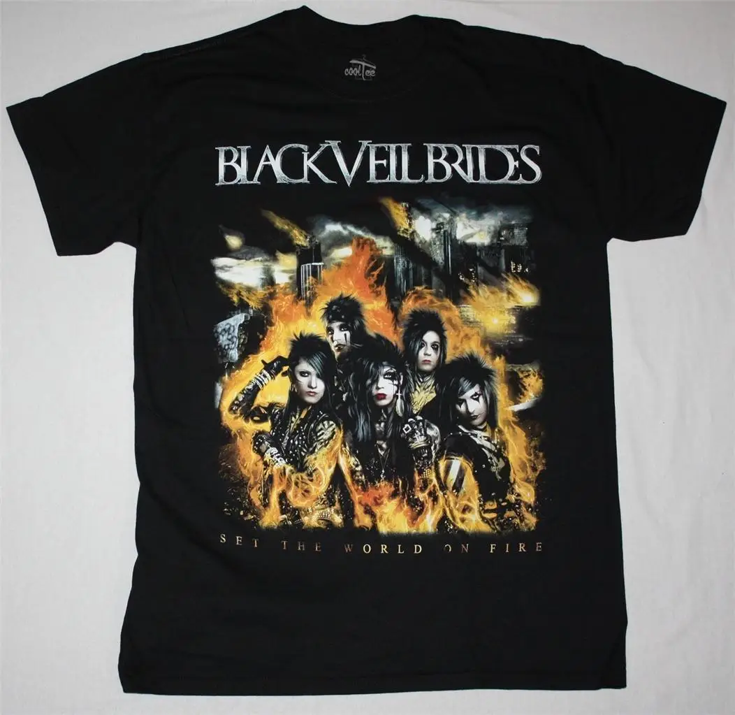 BLACK VEIL BRIDES SET THE WORLD ON FIRE SHOCK ROCK GLAM METAL NEW BLACK T-SHIRT Mans Unique Cotton Short Sleeves O-Neck T Shirt
BLACK VEIL BRIDES SET THE WORLD ON FIRE SHOCK ROCK GLAM METAL NEW BLACK T-SHIRT Mans Unique Cotton Short Sleeves O-Neck T Shirt