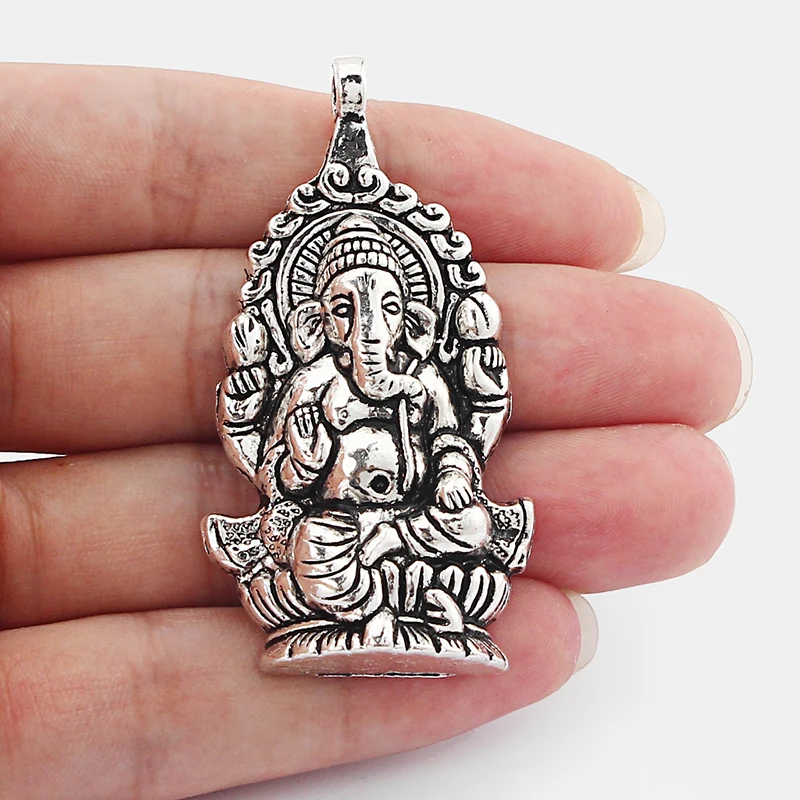 5pcs Antique Silver Ganesha Elephant Buddha Charms Pendant Beads Fit DlY Jewelry Making 62x32mm
5pcs Antique Silver Ganesha Elephant Buddha Charms Pendant Beads Fit DlY Jewelry Making 62x32mm