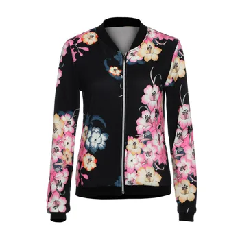 Nice Female Autumn Slim Girl Fashion Jacket Coat Ladies Biker Celeb Camo Flower FLoral Print Zipper Up Bomber Jacket Female
Nice Female Autumn Slim Girl Fashion Jacket Coat Ladies Biker Celeb Camo Flower FLoral Print Zipper Up Bomber Jacket Female
