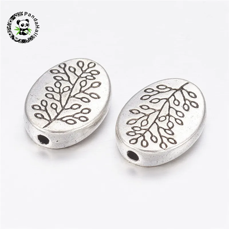 50pcs Antique Silver Tone Flat Oval with Tree Tibetan Style Beads for Jewelry Making Lead Free & Cadmium Free & Nickel Free
50pcs Antique Silver Tone Flat Oval with Tree Tibetan Style Beads for Jewelry Making Lead Free & Cadmium Free & Nickel Free