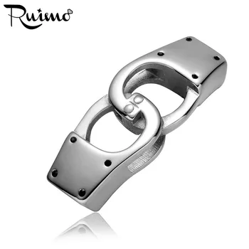 RUIMO 316l Stainless Steel Handcuffs Design Lock Connnectors For Bracelets Jewelry Making DIY Men Leather Bracelet Accessories
RUIMO 316l Stainless Steel Handcuffs Design Lock Connnectors For Bracelets Jewelry Making DIY Men Leather Bracelet Accessories