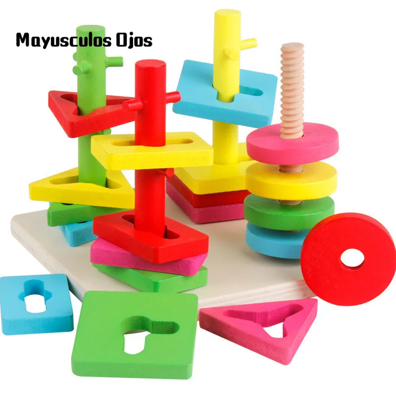 ZH 1PC Children's Toys Educational Toys Wooden Four-Column Building Blocks Geometric Shape Matching Assembling Cognition
ZH 1PC Children's Toys Educational Toys Wooden Four-Column Building Blocks Geometric Shape Matching Assembling Cognition