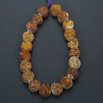 Raw Orange Titanium Druzy Drilled Flat Round Beads Strand Necklace,Natural Drusy Geode Slab Beads Jewelry Supplies 20pcs
Raw Orange Titanium Druzy Drilled Flat Round Beads Strand Necklace,Natural Drusy Geode Slab Beads Jewelry Supplies 20pcs