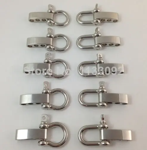 20 Pack/lot Stainless Steel Adjustable shackles for 550 paracord bracelets D and Bow shackles free ePacket shipping
20 Pack/lot Stainless Steel Adjustable shackles for 550 paracord bracelets D and Bow shackles free ePacket shipping