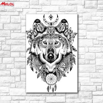 Large Wall Art,Wolf Head totem,Restaurant study Bedroom Decor Wall oil Painting Print Nice wall picture for living room no frame
Large Wall Art,Wolf Head totem,Restaurant study Bedroom Decor Wall oil Painting Print Nice wall picture for living room no frame