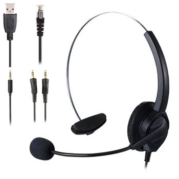 Dual 3.5mm Headsets Aux Headphone USB Call Center Single Side Headphone Noise Reduction Microphone 8 Hours Customer Service
Dual 3.5mm Headsets Aux Headphone USB Call Center Single Side Headphone Noise Reduction Microphone 8 Hours Customer Service