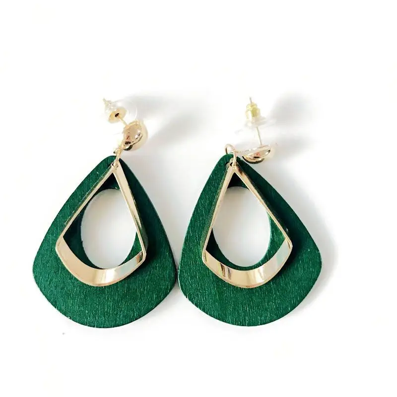 Free Shipping New Design Light Weight Geometry Wood Brown Green Black Wood Sweet Earring
Free Shipping New Design Light Weight Geometry Wood Brown Green Black Wood Sweet Earring