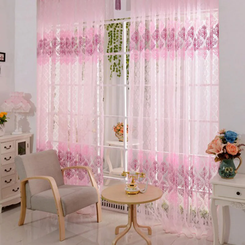 1 pcs Curtain 200*100cm Pink Floral Valance Voile Curtains for Living Room Window Curtain Tulle Sheer Curtains Cortinas Rideaux
1 pcs Curtain 200*100cm Pink Floral Valance Voile Curtains for Living Room Window Curtain Tulle Sheer Curtains Cortinas Rideaux