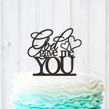 God Gave Me You Romantic Wedding Cake Top Hat Groom Bride Acrylic Wedding Cake Fork Family Birthday Party Wedding Cake Decor
God Gave Me You Romantic Wedding Cake Top Hat Groom Bride Acrylic Wedding Cake Fork Family Birthday Party Wedding Cake Decor