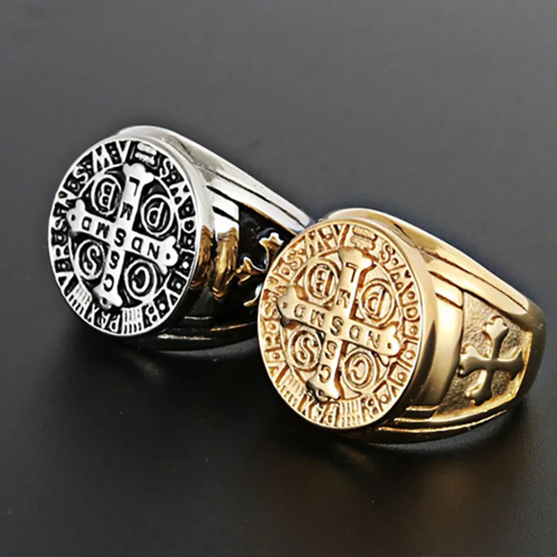 Stainless Steel Catholic Patron Saint St Benedict of Nursia Holy Medal Cross Ring Mens Punk Jewelry VRSNSMV SMQLIVB NDSMD CSSML
Stainless Steel Catholic Patron Saint St Benedict of Nursia Holy Medal Cross Ring Mens Punk Jewelry VRSNSMV SMQLIVB NDSMD CSSML