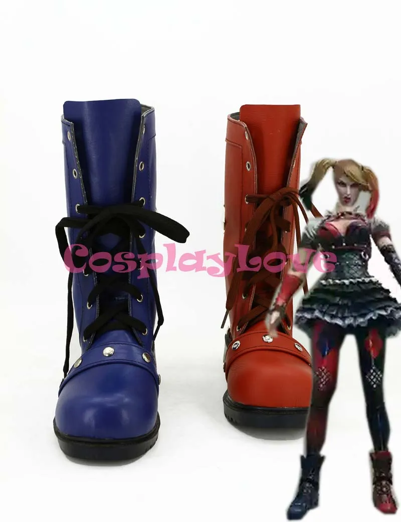 Newest Custom Made American Movie Blue and Red Batman:Arkham Asylum Harley Quinn Cosplay Shoes Long Boots For Halloween
Newest Custom Made American Movie Blue and Red Batman:Arkham Asylum Harley Quinn Cosplay Shoes Long Boots For Halloween