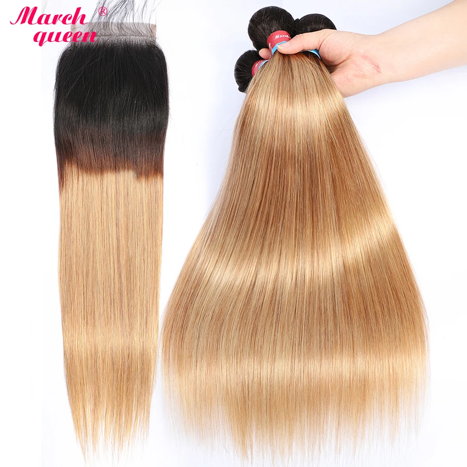 marchqueen Pre-Colored 4 Bundles Malaysian Straight Hair With Closure T1B/27 Ombre Human Hair Extension With Closure Non Remy
marchqueen Pre-Colored 4 Bundles Malaysian Straight Hair With Closure T1B/27 Ombre Human Hair Extension With Closure Non Remy
