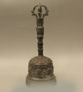 Free Shipping 8" Tibet Tibetan Buddhism religion Pure Bronze Buddha Head Ling Dnag small bell
Free Shipping 8" Tibet Tibetan Buddhism religion Pure Bronze Buddha Head Ling Dnag small bell