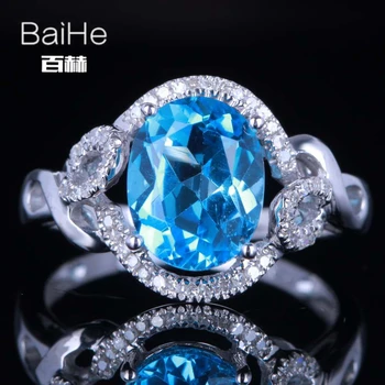 BAIHE Sterling Silver 925 2.5ct Oval Blue Topaz Wedding Women Cute/Romantic Fine Jewelry sweet Blue Topaz Ring
BAIHE Sterling Silver 925 2.5ct Oval Blue Topaz Wedding Women Cute/Romantic Fine Jewelry sweet Blue Topaz Ring