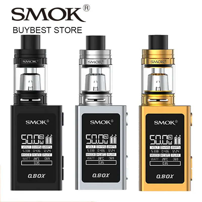 Original 50W SMOK QBOX TC Vape Kit with 3ml /2ml Smok TFV8 Baby Tank Atomizer & QBOX 1600mah Box MOD Stardard/EU Edition e-cigs
Original 50W SMOK QBOX TC Vape Kit with 3ml /2ml Smok TFV8 Baby Tank Atomizer & QBOX 1600mah Box MOD Stardard/EU Edition e-cigs