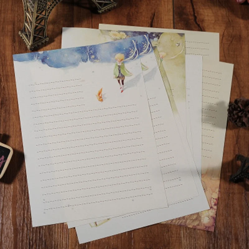 8PCS/Set Cartoon Fairy Tales The Little Prince Retro Four Season Plants Flowers Painting Letter Paper Writing Paper Stationery
8PCS/Set Cartoon Fairy Tales The Little Prince Retro Four Season Plants Flowers Painting Letter Paper Writing Paper Stationery