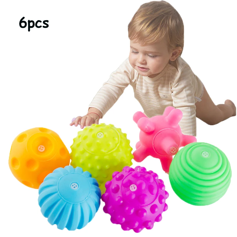 6pcs Ball Baby Bath Toy Textured Sensory Tactile Pinch squeeze sounding Ball Balon for Infant Toddler water bathtub bathing
6pcs Ball Baby Bath Toy Textured Sensory Tactile Pinch squeeze sounding Ball Balon for Infant Toddler water bathtub bathing