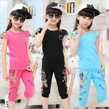 Children Clothing Girls Clothing Set Casual Sport Print Cotton Short Sleeve Two Pieces T shirt Suits Low Price Size 110-160
Children Clothing Girls Clothing Set Casual Sport Print Cotton Short Sleeve Two Pieces T shirt Suits Low Price Size 110-160