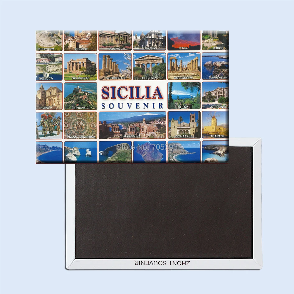 

Tourist Refrigerator Magnets 78*54mm,Sicily Souvenir Card Travel Gift,Tourist Souvenir Rigid Fridge Magnets 20935