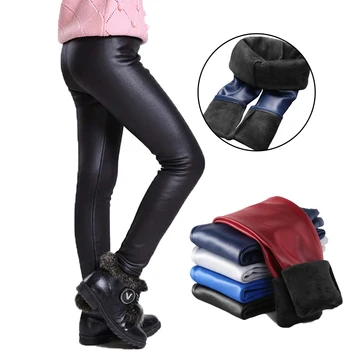 Girls Faux PU Leather Leggings Winter Thick Fleece Lined Leggings for Girls Cute Black Red Children Kids Girls Stetchy Leggings
Girls Faux PU Leather Leggings Winter Thick Fleece Lined Leggings for Girls Cute Black Red Children Kids Girls Stetchy Leggings