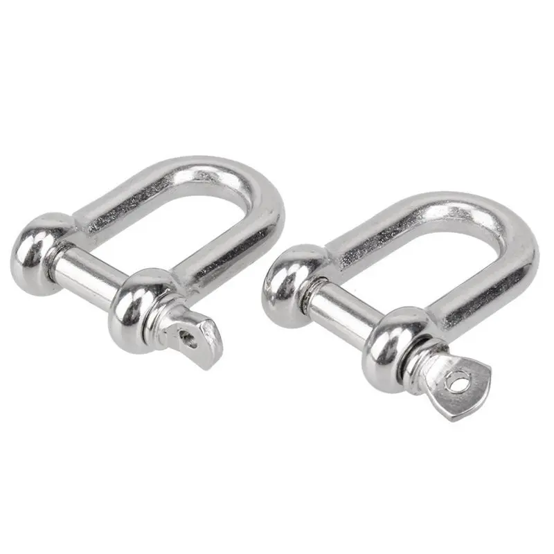 304 Stainless Steel Screw Pin D Style Chain Dee Shackle 4mm for Rigging M4 Pack Of 2
304 Stainless Steel Screw Pin D Style Chain Dee Shackle 4mm for Rigging M4 Pack Of 2