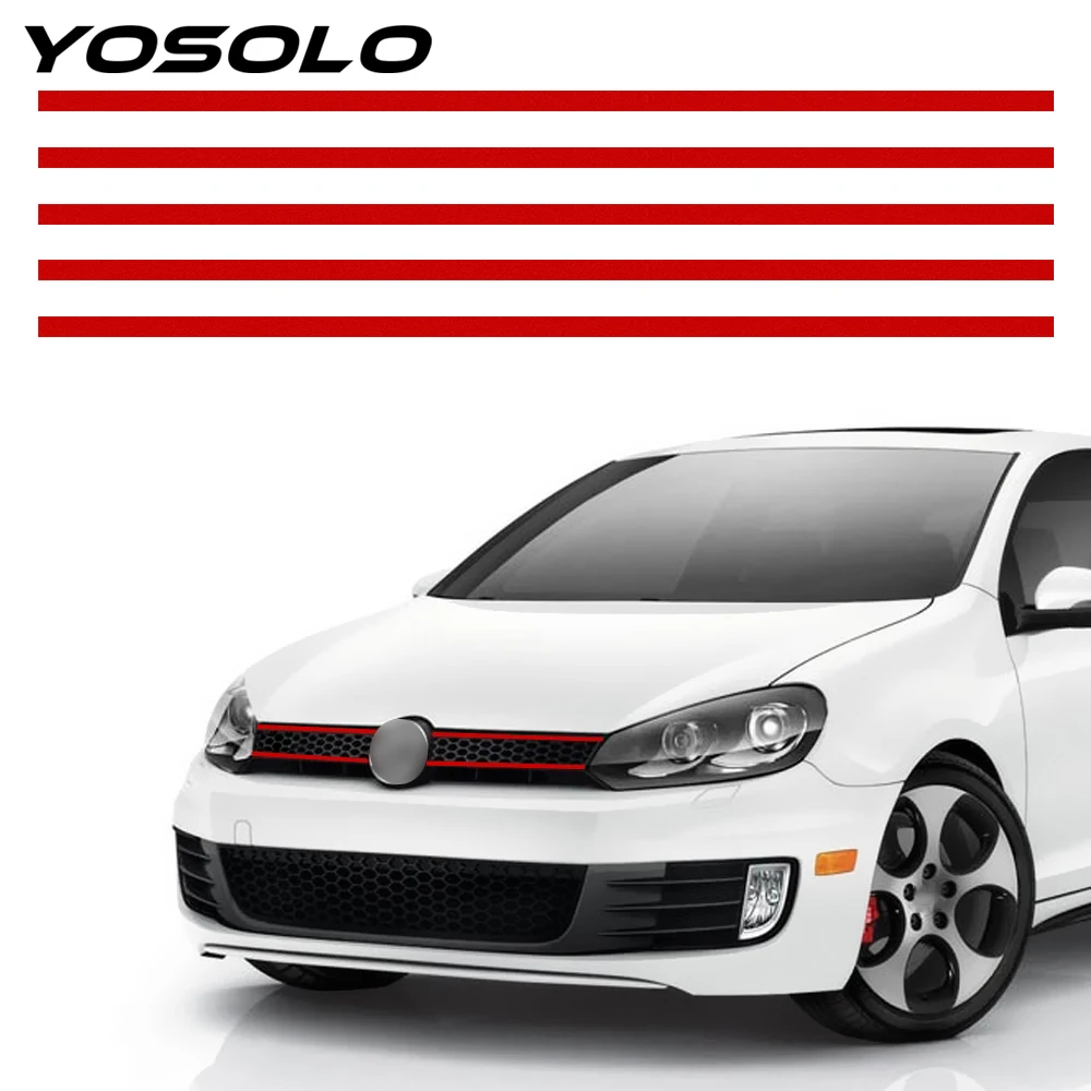 YOSOLO Car Strip Sticker Front Hood Grille Decals Car Styling Reflective Stickers For VW Golf 6 7 Tiguan Auto Decoration
YOSOLO Car Strip Sticker Front Hood Grille Decals Car Styling Reflective Stickers For VW Golf 6 7 Tiguan Auto Decoration