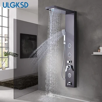 ULGKSD Bathroom Shower Faucet Waterfall Rain Head Shower Panel Massage Jets Tub Shower Column Mixer Tap for bar
ULGKSD Bathroom Shower Faucet Waterfall Rain Head Shower Panel Massage Jets Tub Shower Column Mixer Tap for bar