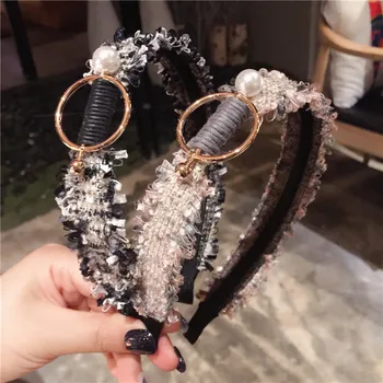 Fashion Sequins pearls Hair Hoop Headband Hairband for Women Girls Shining Hair Band Hair Accessories headwear wholesale 2018
Fashion Sequins pearls Hair Hoop Headband Hairband for Women Girls Shining Hair Band Hair Accessories headwear wholesale 2018