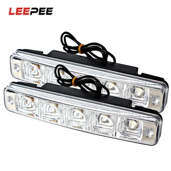 LEEPEE 1 pair 5 LEDs Universal Daytime Running Light DRL External Lights Car Lights Daylight Car Styling
LEEPEE 1 pair 5 LEDs Universal Daytime Running Light DRL External Lights Car Lights Daylight Car Styling