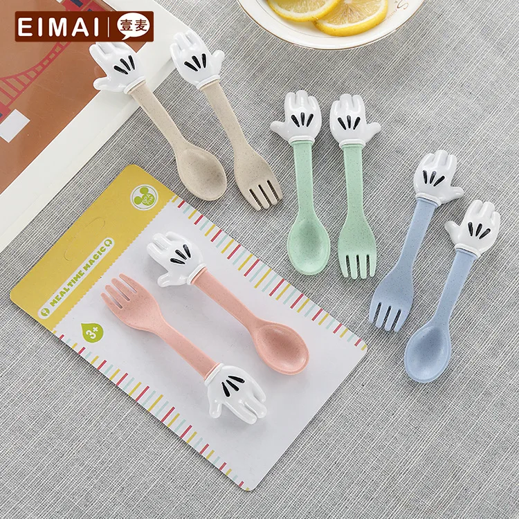 1 set Mickey Hand Fork Spoon Set 6 Colors Plastic PP Kids Dinnerware Set Kawaii Baby Spoon Cartoon Snacks Honey Spoons
1 set Mickey Hand Fork Spoon Set 6 Colors Plastic PP Kids Dinnerware Set Kawaii Baby Spoon Cartoon Snacks Honey Spoons