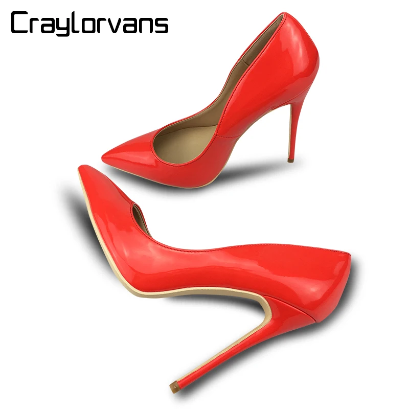 Craylorvans Red Patent 12/10/8cm Heel Height Shoes Women Classical Wedding Shoes Sexy Pointed Toe High Heels Russian Size 43
Craylorvans Red Patent 12/10/8cm Heel Height Shoes Women Classical Wedding Shoes Sexy Pointed Toe High Heels Russian Size 43