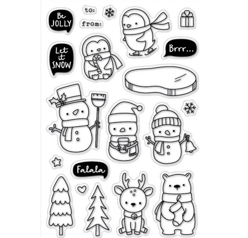 Penguin snowman stamp Clear Stamp for Scrapbooking Transparent Silicone Rubber DIY Photo Album Decor N22
Penguin snowman stamp Clear Stamp for Scrapbooking Transparent Silicone Rubber DIY Photo Album Decor N22