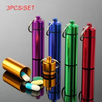 3 Pcs Waterproof Aluminum Pill Box Case Bottle Cache Drug Holder Container Keychain Medicine Box Health99
3 Pcs Waterproof Aluminum Pill Box Case Bottle Cache Drug Holder Container Keychain Medicine Box Health99