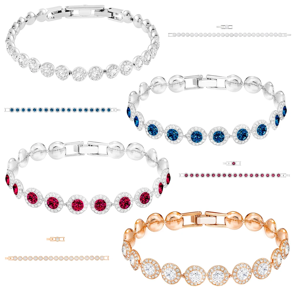 SWA RO New ANGELIC Bracelet Shine Blue Red Rose Gold Clear Crystal Original 1:1 For Mom Girlfriend Send Romance Jewelry Gifts
SWA RO New ANGELIC Bracelet Shine Blue Red Rose Gold Clear Crystal Original 1:1 For Mom Girlfriend Send Romance Jewelry Gifts