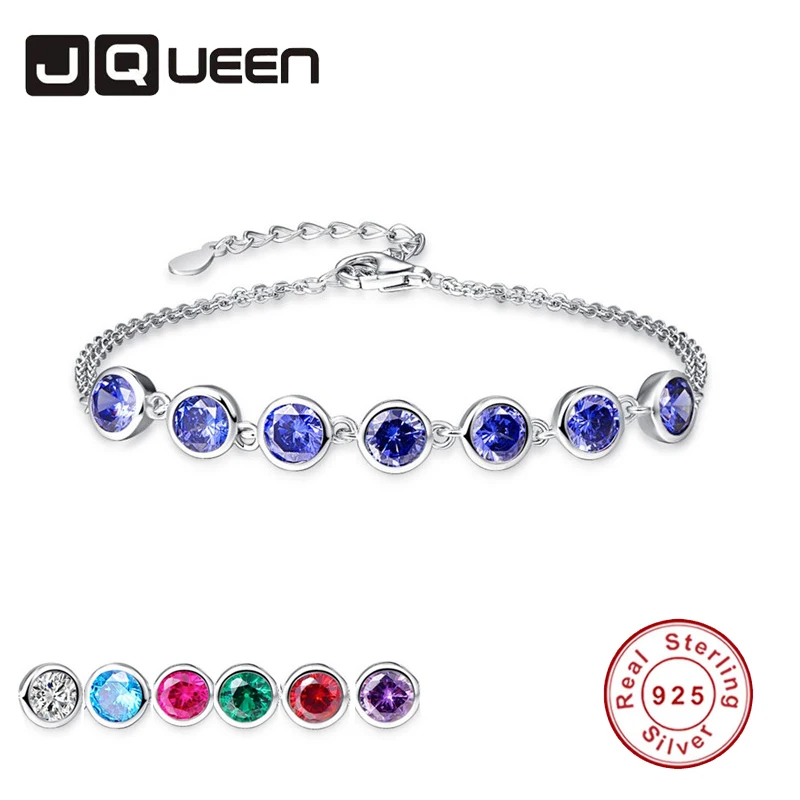 JQUEEN Classic Girls Chain Bracelet 925 Sterling Silver Bracelet For Women Natural Round Gemstone dropshipping Fine Jew
JQUEEN Classic Girls Chain Bracelet 925 Sterling Silver Bracelet For Women Natural Round Gemstone dropshipping Fine Jew