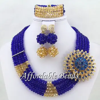 Splendid 5 Layers Royal Blue&Gold Costume Jewelry Set Best Sale Champagne African Jewelry Set Handmade Item Free Shipping ABS119
Splendid 5 Layers Royal Blue&Gold Costume Jewelry Set Best Sale Champagne African Jewelry Set Handmade Item Free Shipping ABS119