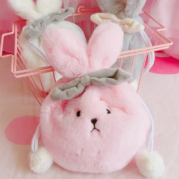 Cartoon Cute Rabbits Cosmetic Bags Bowknot Evening Bag Plush Toy Makeup Bag Sweet Clutches Lady Wedding Purse Storage Package
Cartoon Cute Rabbits Cosmetic Bags Bowknot Evening Bag Plush Toy Makeup Bag Sweet Clutches Lady Wedding Purse Storage Package