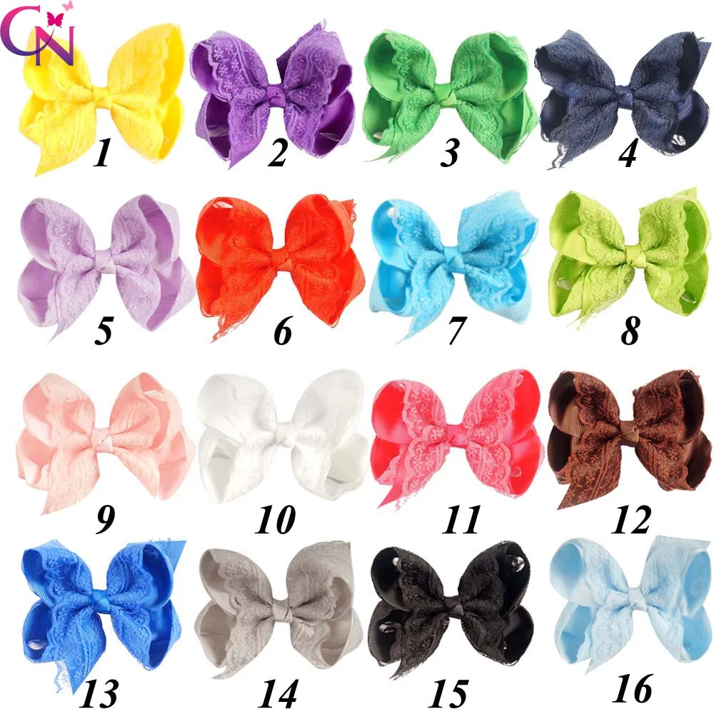 32 Pieces/lot 4" Lace Hair Bows With Clips For Girls Kids Handmade Plain Grossgrain Ribbon Bows Hairgrips Hair Accessories
32 Pieces/lot 4" Lace Hair Bows With Clips For Girls Kids Handmade Plain Grossgrain Ribbon Bows Hairgrips Hair Accessories