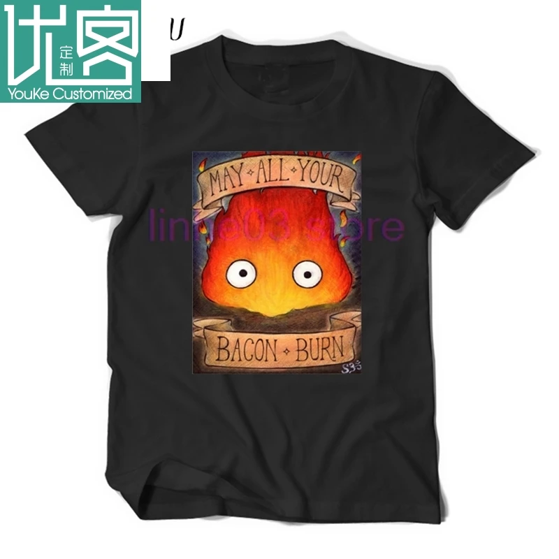 2019 Summer Fashion Men T-Shirt Calcifer May All Your Bacon Burn Fire Printed T Shirt 100%Cotton Clothes Casual Unisex s s
2019 Summer Fashion Men T-Shirt Calcifer May All Your Bacon Burn Fire Printed T Shirt 100%Cotton Clothes Casual Unisex s s