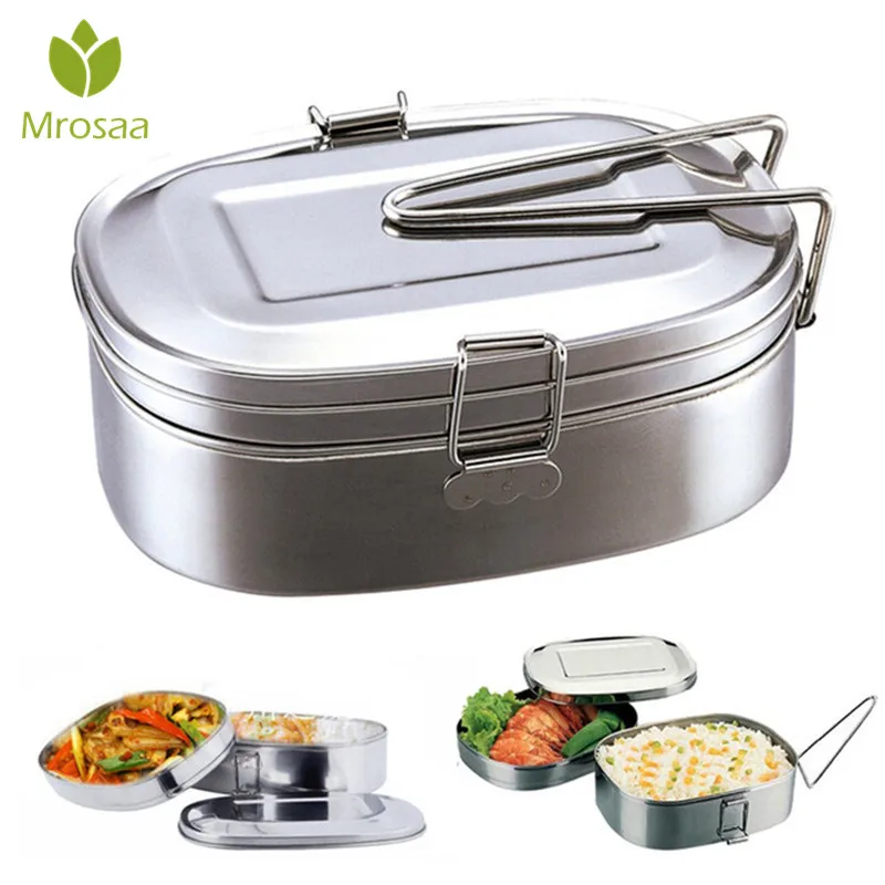 Mrosaa Portable 2 Layer 1.05L Stainless Steel Meal Lunch Boxes Dinner Food Container Box Tableware Dinnerware Students Kids Gift
Mrosaa Portable 2 Layer 1.05L Stainless Steel Meal Lunch Boxes Dinner Food Container Box Tableware Dinnerware Students Kids Gift