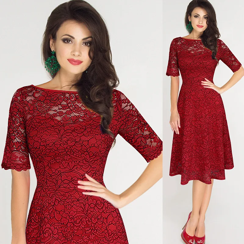 Liva Girl Womens Spring Elegant Sexy Lace Casual Club Bridesmaid Mother of Bride Dress Skater Slim A-Line Party Dress 1004
Liva Girl Womens Spring Elegant Sexy Lace Casual Club Bridesmaid Mother of Bride Dress Skater Slim A-Line Party Dress 1004