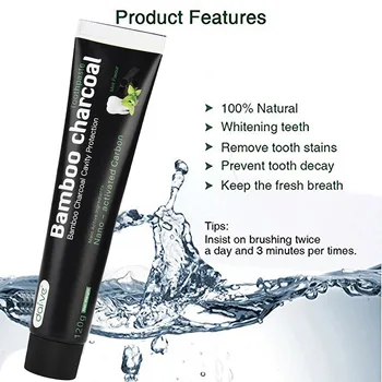 120g Activated Charcoal Teeth Whitening Toothpaste Natural Black Mint Flavor Herbal Whitening Formula/X
120g Activated Charcoal Teeth Whitening Toothpaste Natural Black Mint Flavor Herbal Whitening Formula/X