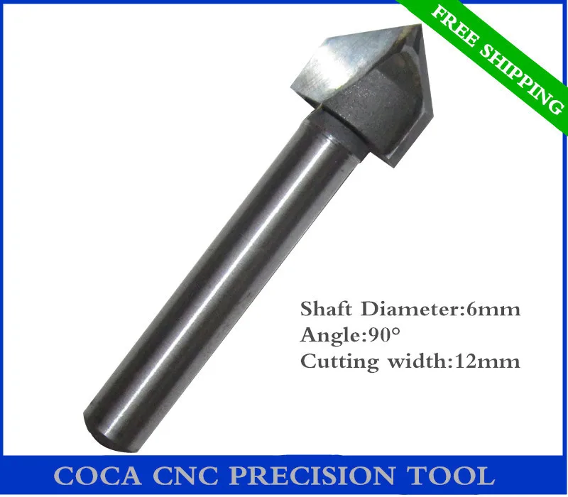 6 мм * 12 90 градусов бесплатная доставка деревообрабатывающая вставка CNC V bit