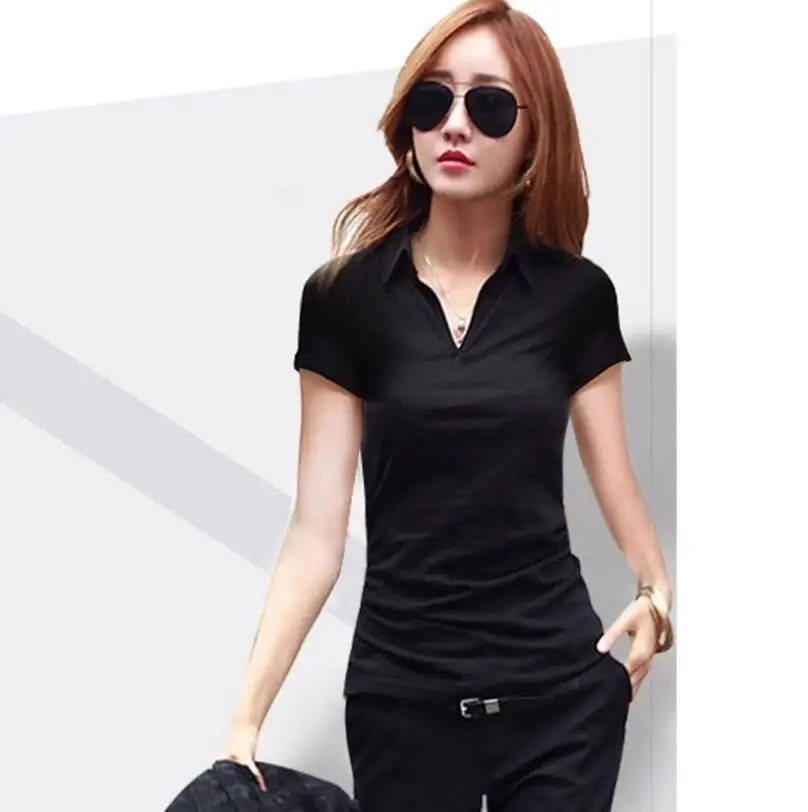 Summer Fashion Polo Shirt Women New Casual Short Sleeve Stretch Slim Thin Lepel Mujer Shirts Tops Female Cotton Polo Shirt #b385
Summer Fashion Polo Shirt Women New Casual Short Sleeve Stretch Slim Thin Lepel Mujer Shirts Tops Female Cotton Polo Shirt #b385
