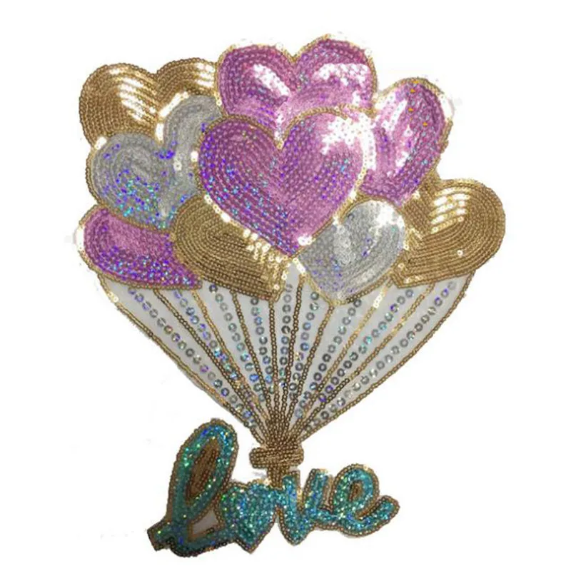 Biker Patches for clothing T shirt Love Balloons Sequined Sequins T-shirt Womens Fashion Top Shirt Womens Iron on Patch Clothes
Biker Patches for clothing T shirt Love Balloons Sequined Sequins T-shirt Womens Fashion Top Shirt Womens Iron on Patch Clothes
