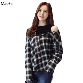 208 Women Autumn and Winter Plaid Blouses Long Sleeve Buttons Pocket Shirt Fashion Feminine Tops Lady Casual Checked Shirt
208 Women Autumn and Winter Plaid Blouses Long Sleeve Buttons Pocket Shirt Fashion Feminine Tops Lady Casual Checked Shirt
