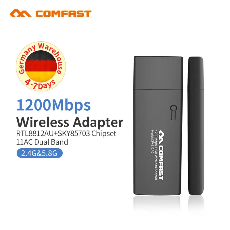 RTL8812AU USB3.0 Wifi Adapter 1200Mbps Wi-fi Dongle 802.11AC Wireless PC LAN Network Card 5Ghz Wi Fi USB Receiver For Laptop
RTL8812AU USB3.0 Wifi Adapter 1200Mbps Wi-fi Dongle 802.11AC Wireless PC LAN Network Card 5Ghz Wi Fi USB Receiver For Laptop