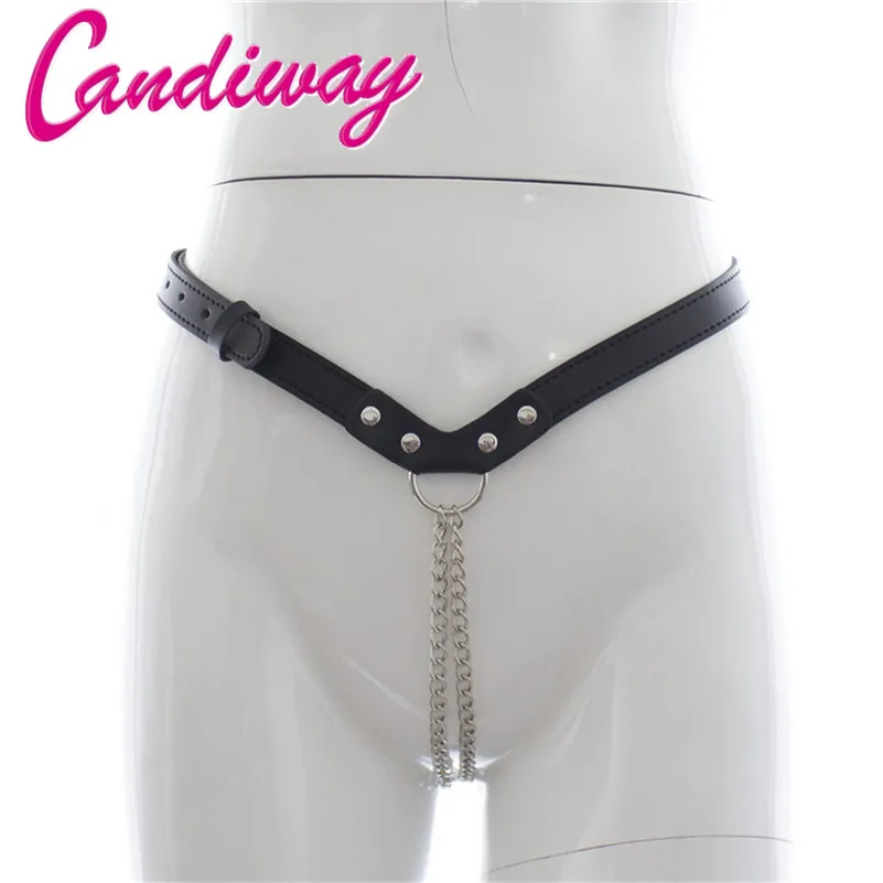 Chain Decoration Women's Leather panties G-Strings Thongs Female Panties Underwear More Adult Fun Sexy costumes Product He271
Chain Decoration Women's Leather panties G-Strings Thongs Female Panties Underwear More Adult Fun Sexy costumes Product He271