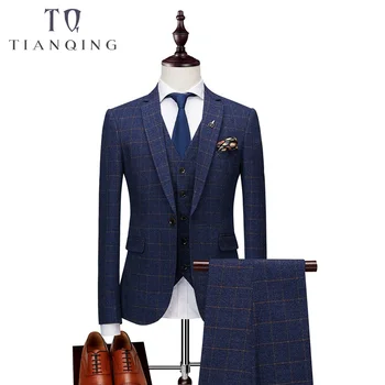 Brand Men Suit 2019 New Arrival Men Suit 3 Pieces Classic Plaid Suits Men Business Wedding Suits Slim Fit Men Tuexdo Party Dress
Brand Men Suit 2019 New Arrival Men Suit 3 Pieces Classic Plaid Suits Men Business Wedding Suits Slim Fit Men Tuexdo Party Dress